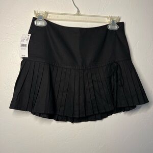 La Hearts Black Skater Mini Skirt